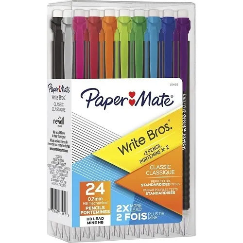 Paper Mate 2104212 Write Bros Classic Mechanical Pencils, 0.7mm, HB #2 lead, 24-Pack