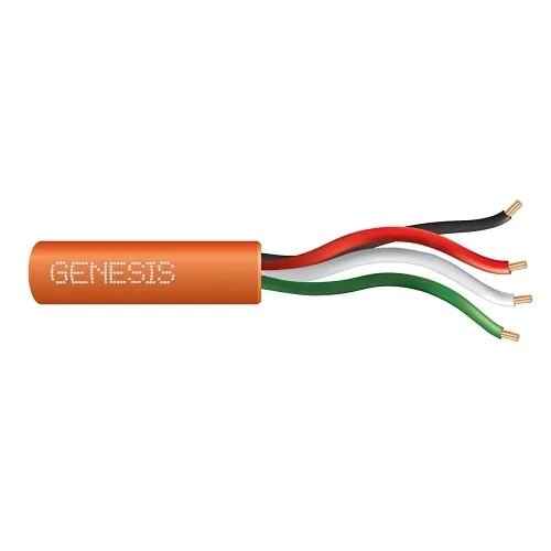 Genesis 21045803 22/4 Stranded Unshielded Cable, Riser, CMR, FT4, 500' (152.4 m) Speed Bag, Orange