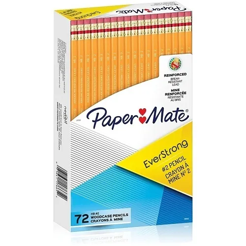 Paper Mate 2105642 EverStrong #2 Woodcase Pencils, Yellow, 72-Pack