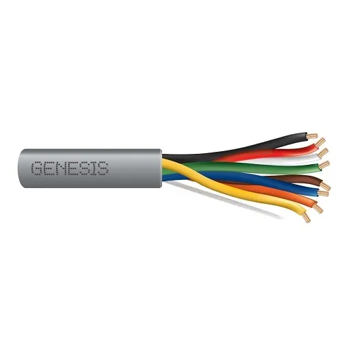 Genesis 21071109 22/8 Stranded Unshielded Cable, Riser, CMR, FT4, 1000' (304.8 m) Pull Box, Gray