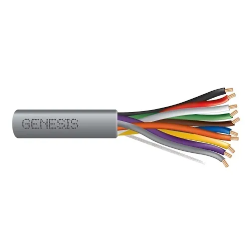 Genesis 21085509 22/10 Stranded Unshielded Cable, Riser, CMR, FT4, 500' (152.4 m) Pull Box, Gray