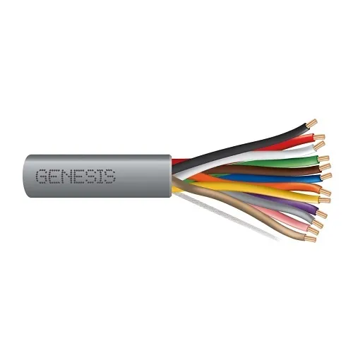 Genesis 21095509 22/12 Stranded Unshielded Cable, Riser, CMR, FT4, 500' (152.4 m) Pull Box, Gray