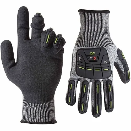 Dottie 2115L Work Glove, Large Nitrile Dip, Cut and Impact Resistant