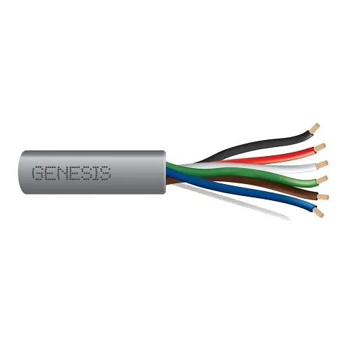 Genesis 21161009 18/6 Stranded Unshielded Cable, Riser, CMR, FT4, 1000' (304.8 m) Reel, Gray