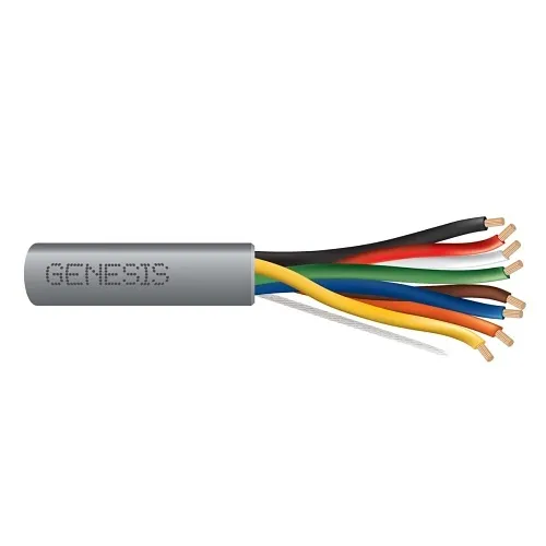 Genesis 21175509 18/8 Stranded Unshielded Cable, Riser, CMR, FT4, 500' (152.4 m) Pull Box, Gray