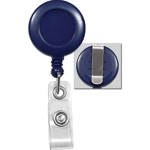 Brady ID 2120-3032 Economy Round Badge Reel, Slide Clip, 100-Pack, Royal Blue