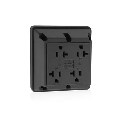 Leviton 21254-E 4-in-1 Quadruplex Receptacle Outlet, 20A, 125V