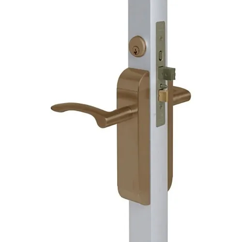 Adams Rite 2190-322-201-10B Dual Force Lock with Radius Strike, Electrified Trim Set and 1-1/8" Backset, Dark Bronze