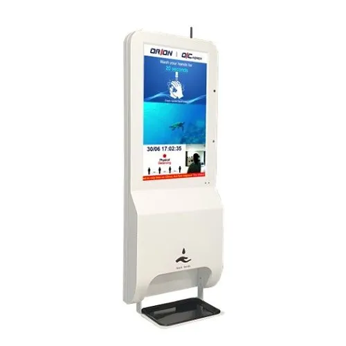 ORION Images 21HSDKR 21.5" Temperature Sensing Kiosk with Hand Sanitizer