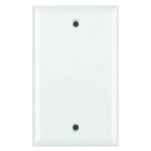 DataComm 22-0702 Blank Mid-Size Wall Plate, UL, White