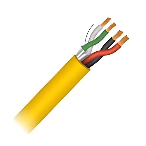 Paige 222800307 22AWG 1-Pair Shielded RS485 and 18/2 Cable, Plenum, 1000' Box, Yellow