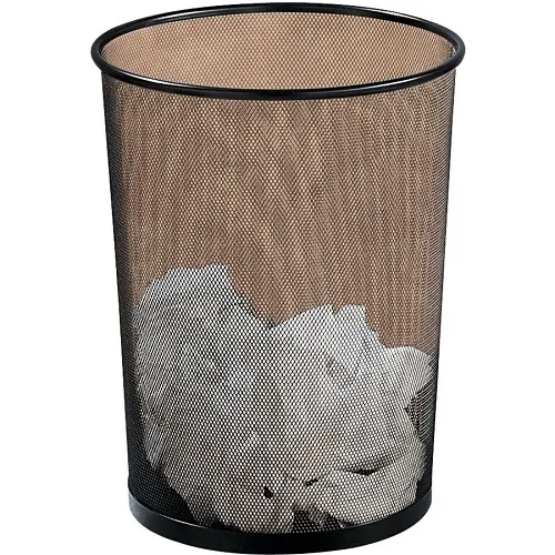 Rolodex 22351 MESH WASTEBASKET BLACK