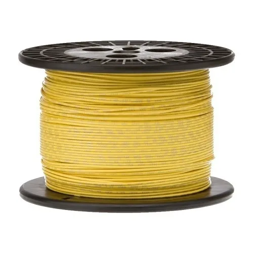 Genesis 22960904SW 14-1 19-Strand THHN/THWN Copper Silicone-Free Stranded Cable, 1000' Spool, Yellow