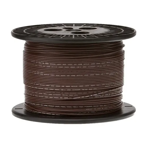 Genesis 22962504SW 14-1 19-Strand THHN/THWN Copper Silicone-Free Stranded Cable, 1000' Spool, Brown