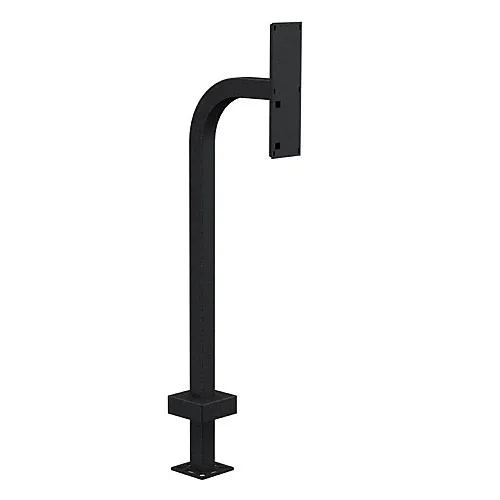 Pedestal Pro 22PE1-2NIP-03-CRS Access Control Mounting Post, 42" Steel Gooseneck Pedestal, Compatible with 2N IP Verso Triple Module