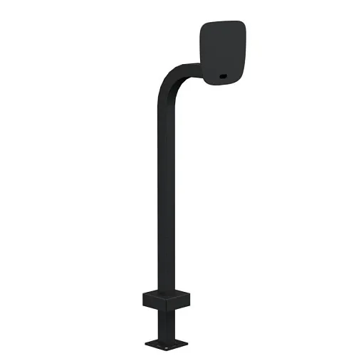 Pedestal Pro 22PE1-BUT-03-CRS 44" Steel Pedestal for ButterflyMX 12", 12" Neck Reach, Black