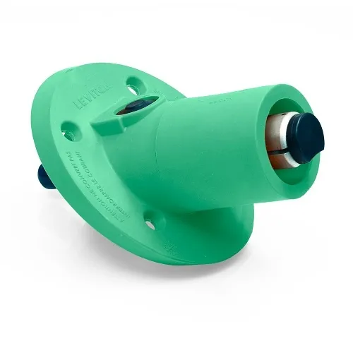 Leviton 22R23-SG 22 Series Male Panel Mount Receptacle, 30°, Green