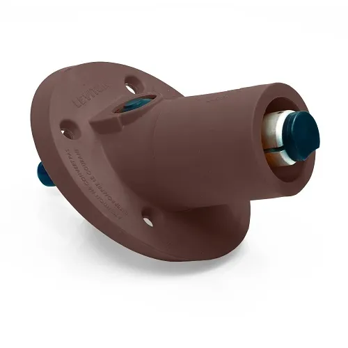 Leviton 22R23-SH 22 Series Male Panel Mount Receptacle, 30°, Brown