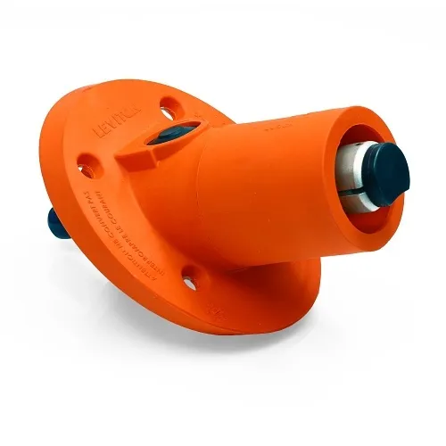 Leviton 22R23-SO 22 Series Male Panel Mount Receptacle, 30°, Orange