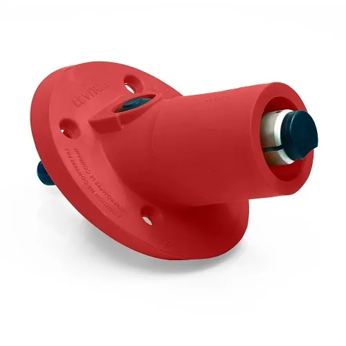 Leviton 22R23-SR 22 Series Male Panel Mount Receptacle, 30°, Red