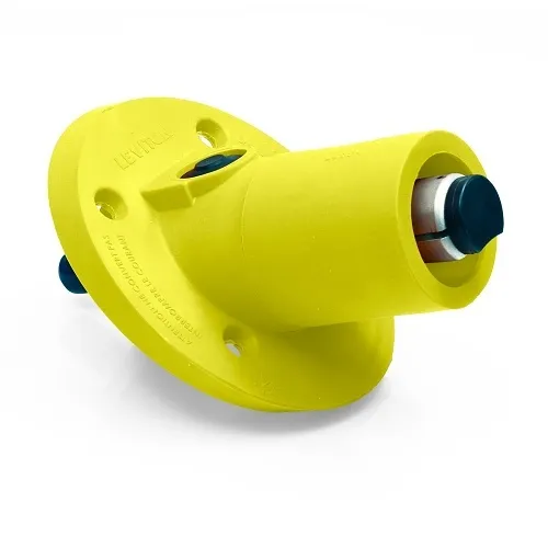 Leviton 22R23-SY 22 Series Male Panel Mount Receptacle, 30°, Yellow