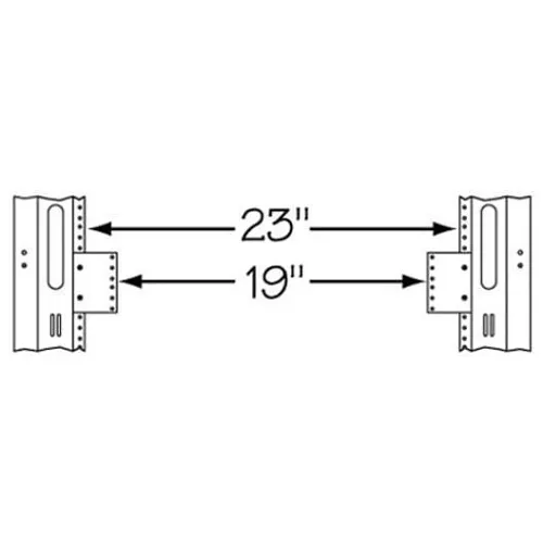 Middle Atlantic 23-19-3 3U RMS Rackrail Reducer, 23-19" Wide