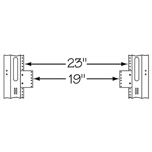 Middle Atlantic 23-19-4 Rack Rail Reducer, 23-19" Width, 4U
