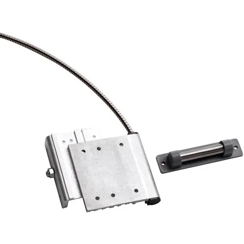 Edwards Signaling 2302 Series Curtain Door Magnetic Contact, IP6, 30V op voltage, 0.25A, 3W/VA, SPDT, track mount 2'SS armored lead, 3" gap.