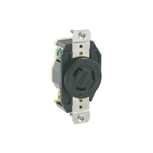 Leviton 2310-B Single Receptacle Locking, 2-Pole, 3-Wire, Grounded, 20A 125V