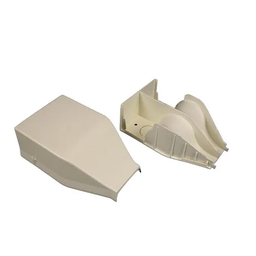 Wiremold 2310DFO 2300 Series Radiused Divided Entrance End Fitting, TAA Compliant, Ivory
