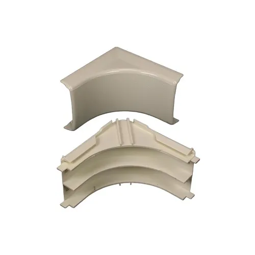 Wiremold 2317DFO 2300 Series Radiused Divided Internal Elbow Fitting, TAA Compliant, Ivory