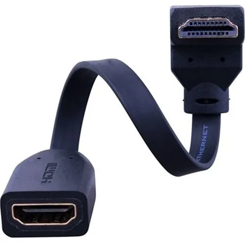 Vanco 233106X Ultimate HDMI Adapter, Right Angle Super Flex Flat, High Speed M/F Cable