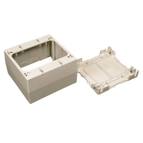 Wiremold 2344-2-WH 2-Gang Extra Deep Device Box Fitting, TAA Compliant, White