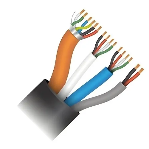 Paige 236880804 Combo Wiegand / OSDP Access Control Cable, Riser/CMX, 1000' Reel, Black