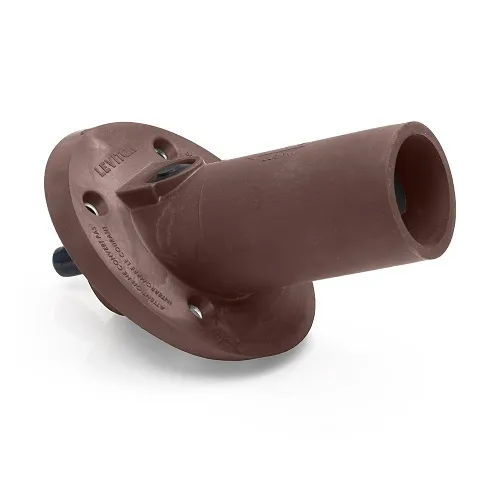 Leviton 23R23-SH 23 Series Male Panel Mount Receptacle, 30°, Brown