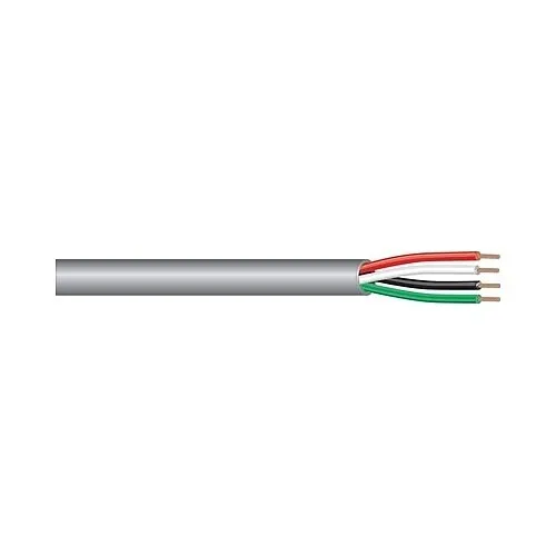 West Penn 240GY1000 4/22 Solid Unshielded CMR, PVC Jacket Cable, 1000', Gray