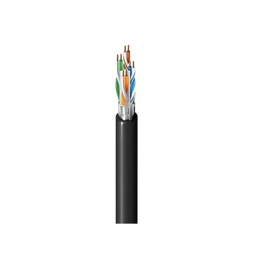 Belden 2412FS 0091000 Category 6+ Enhanced Premise Horizontal Cable 350MHz, 4 Pair, 23 AWG Solid Bare Copper Conductors, F/UTP - Foil Shielded, Riser-CMR, PVC Jacket, White, Reel, 1,000'