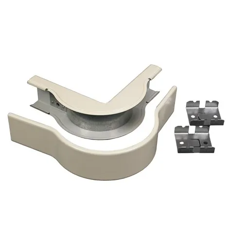 Wiremold 2418FO-FW 2400 Series Radiused External Elbow Fitting, TAA Compliant, Fog White