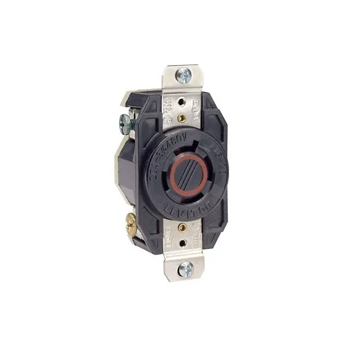 Leviton 2430 Locking Receptacle, -Pole, 4-Wire, 3-Phase, L16, 20A, 480V
