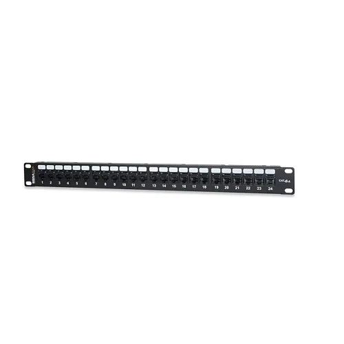Signamax 24458-C6A MT-Series 24-Port CAT6A Unscreened Patch Panel, 1U