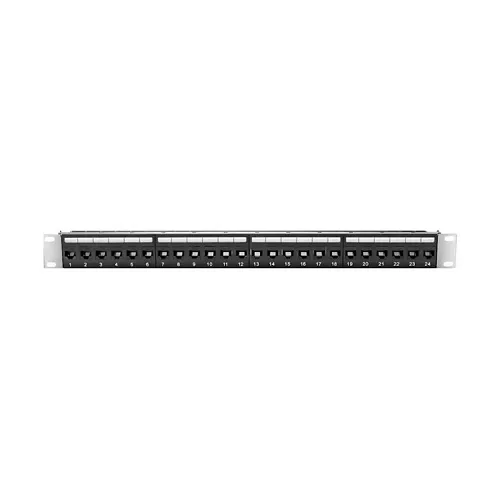 Signamax 24458A-C6C MT-Series 24-Port CAT6 Angled Patch Panel, T568A/B Wiring, 1.75"