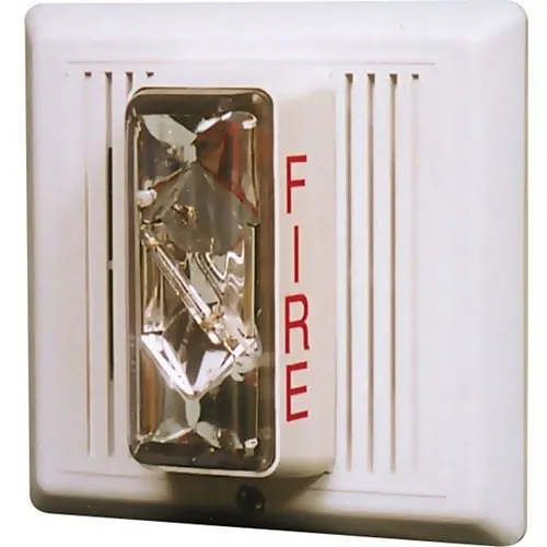 Edwards Signaling 400 Series Temporal Strobe/Horn, Xenon, 24DC, 0.15A, 15/75 candela rating, 60fpm, 95dB@1m/85dB@10ft, white housing,