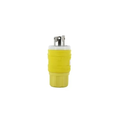Leviton 24W07 Wetguard Watertight Locking Plug, Yellow