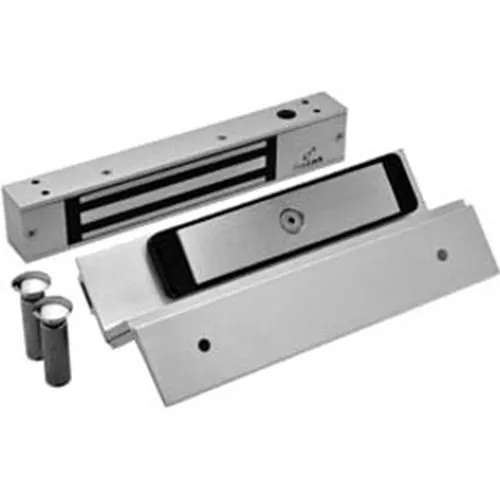 DynaLock 2511TJ 2500 Series 650 lb Mini-Mag Single Electromagnetic Lock Inswng, Satin Aluminum