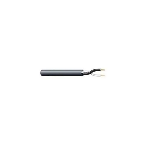 West Penn 25210BK0500 Plenum Audio Cable, 500' 2-Conductor 10-Gauge Stranded Unshielded, Black