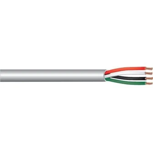 West Penn 25244BBK1000 18/4 Stranded Unshielded Audio Cable, CMP, 1000' (304.8m) Reel, Black