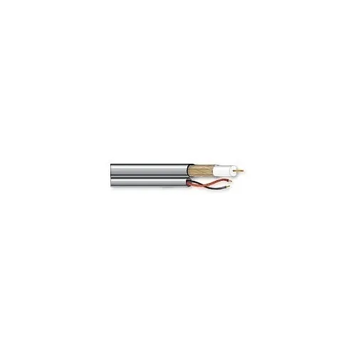 West Penn 252815IV1000 RG/59 20G/1PR 18G BC Plenum Coaxial Cable, 1000', Ivory