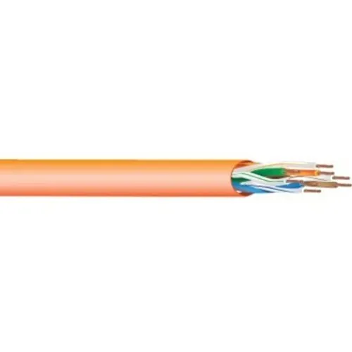 West Penn 254245EZBK1000 CAT5e Plenum Cable, 22/4 Solid BC, Unshielded, UTP, CMP, 1000' (304.8m) Reel, Black