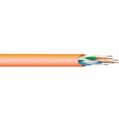 West Penn 254245EZWH1000 CAT5e Plenum Cable, 22/4 Solid BC, Unshielded, UTP, CMP, 1000' (304.8m) Reel, White