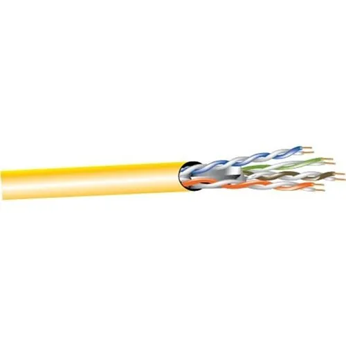 West Penn 254246EZBK1000 CAT6 Plenum Cable, 23/4 Pair Solid Unshielded, 1000' (304.8m) Reel, Black